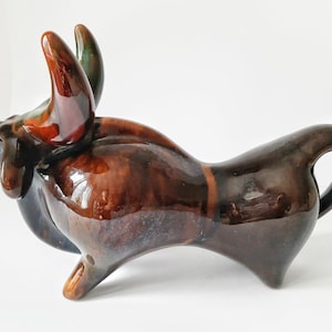 figurine Bull majolica, poured ceramics Vasilkovsky majolica plant 38 cm