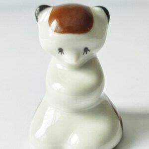 Porcelain figurine porcelain bear cub miniature Baranovka