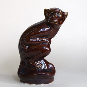 author&#39;s ukrainian art sculpture, figurine monkey ceramics majolica Lviv art school