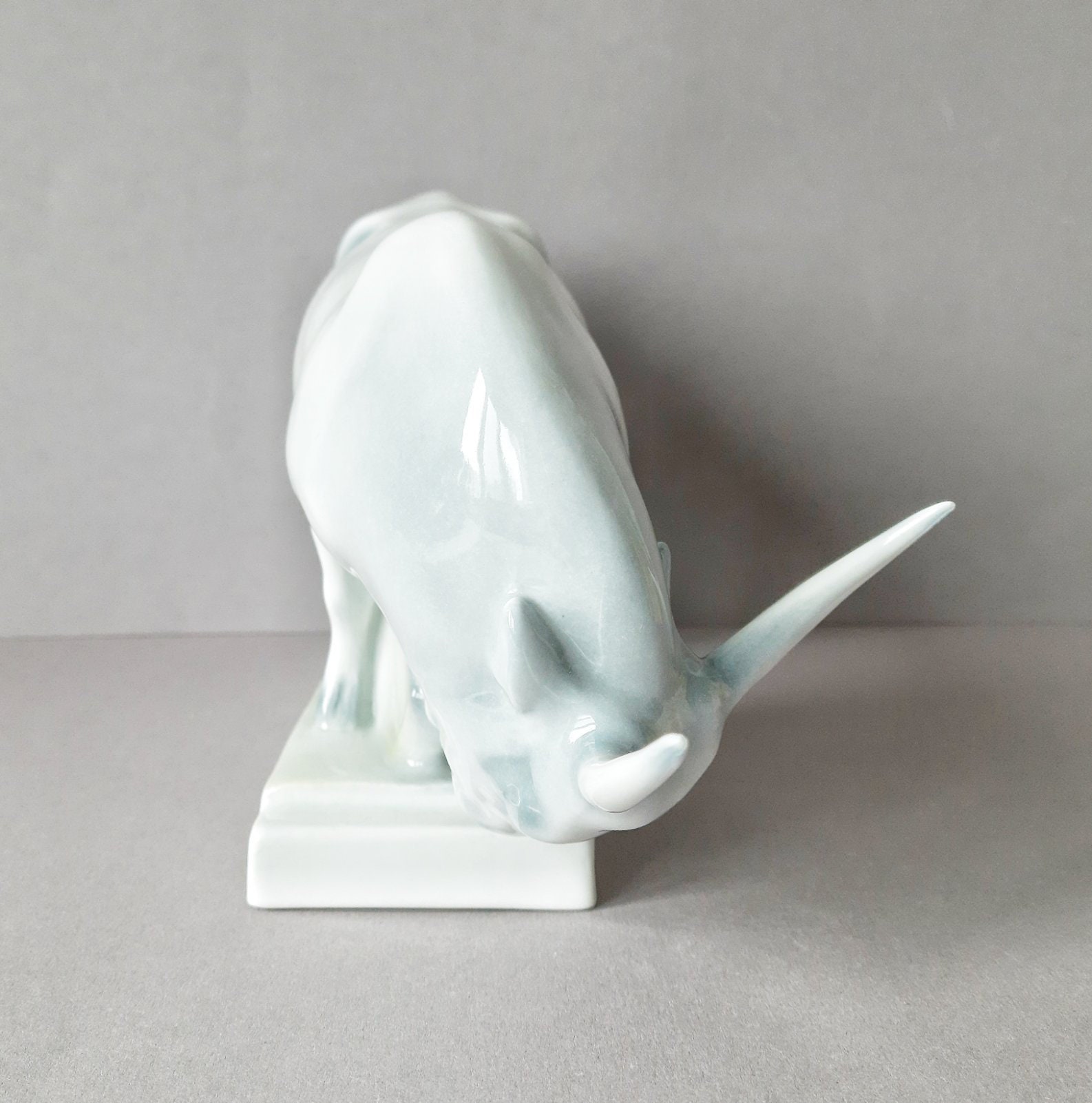 Porcelain Figurine Zsolnay Hungary Bull Bison - Etsy