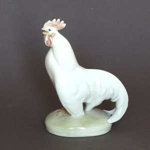 Porcelain figurine bird rooster Royal Copenhagen Denmark