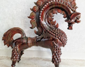 Huge Kumanets Horse majolica ceramics master of folk ceramic sculpture of the Ukrainian SSR Bilyak Vasily