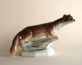 Porzellanfigur Wiesel Marder
