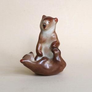 Porcelain figurine bear Drasche Hungary