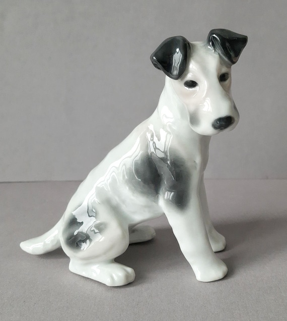 Porzellan Figur Hund Terrier Germany Pfeffer Gotha Porzellan