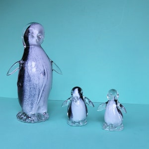 Figurine penguin A. Ruckl & Sons Czech Glass colored glass handmade Czech Republic