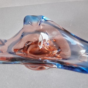 Bohemian Art Glass Bowl By Frantisek Zemek, Niagara Series, Mstisov,  1960