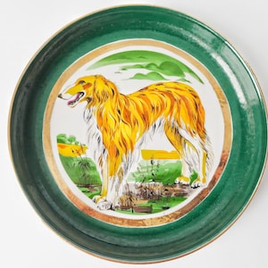 decorative dish greyhound plate Honored Artist of Ukraine Vera Serobaba-Klimko