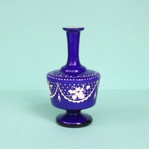 Antique vase cobalt glass Art Nouveau XIX century