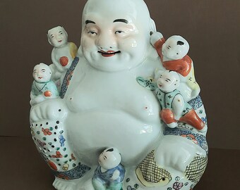布袋像 中国磁器彫刻 布袋様（笑う仏）、1920～1930年代 - Etsy 日本