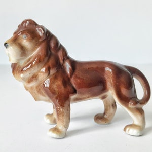 Porcelain figurine lion miniature Carl Scheidig Germany