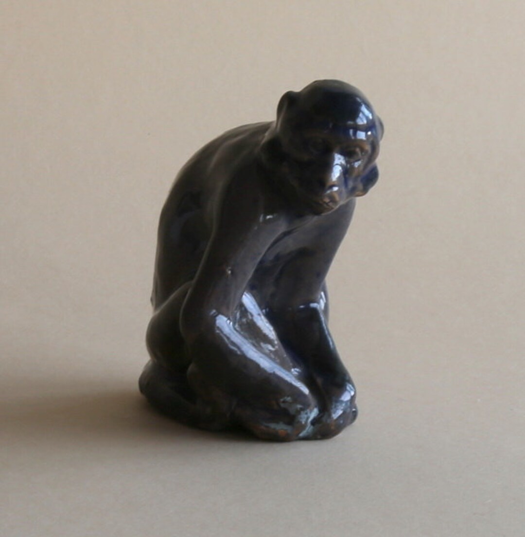 置物彫刻 猿 陶器、マジョリカ - Etsy 日本