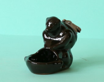 Figurine bear ceramics lighter ashtray Tbilisi Georgia