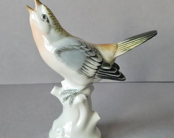 磁器の置物 鳥 Aelteste Volkstedt ドイツ