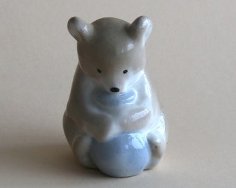陶器製クマの置物 - 2.1インチ コレクターズアイテム - Etsy 日本