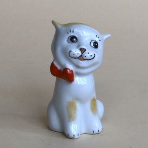 Porzellanfigur Katze Korosten Porzellanfabrik Ukraine