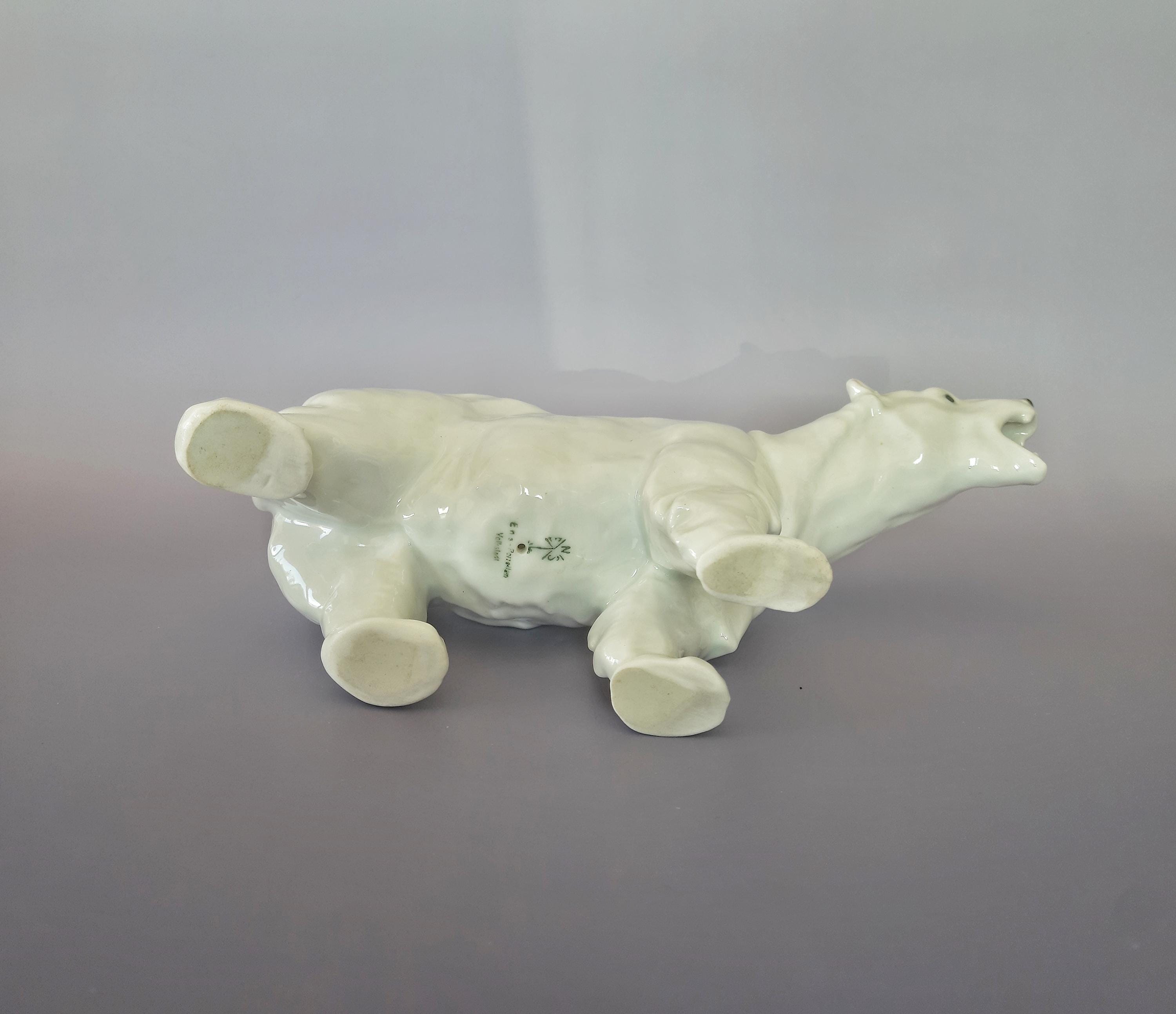 Sculpture Figure Polar Bear Early 20th Century KARL ENS Volkstedt