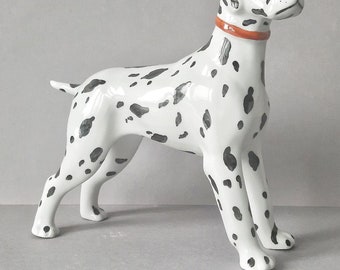 磁器製ダルメシアン犬 245 mm (9 1/2