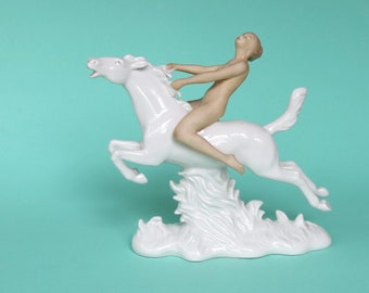 Porcelain figurine Horsewoman WALLENDORF Germany