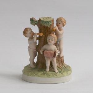 Porzellan Figur Norleans Japan Putto Musiker Kinder