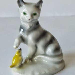 Porcelain figurine porcelain cat kitten Carl Scheidig Germany