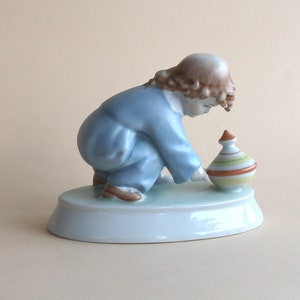 porcelain figurine Zsolnay Hungary child