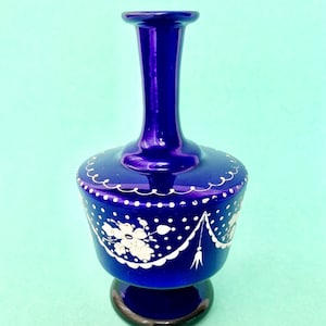 Antique vase cobalt glass Art Nouveau XIX century