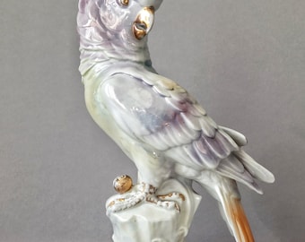 磁器の置物 鳥 オウム ドイツ グレフェンタール 31 cm