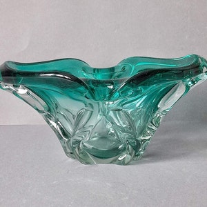 Vintage Vase Kunstglas Tschechien.