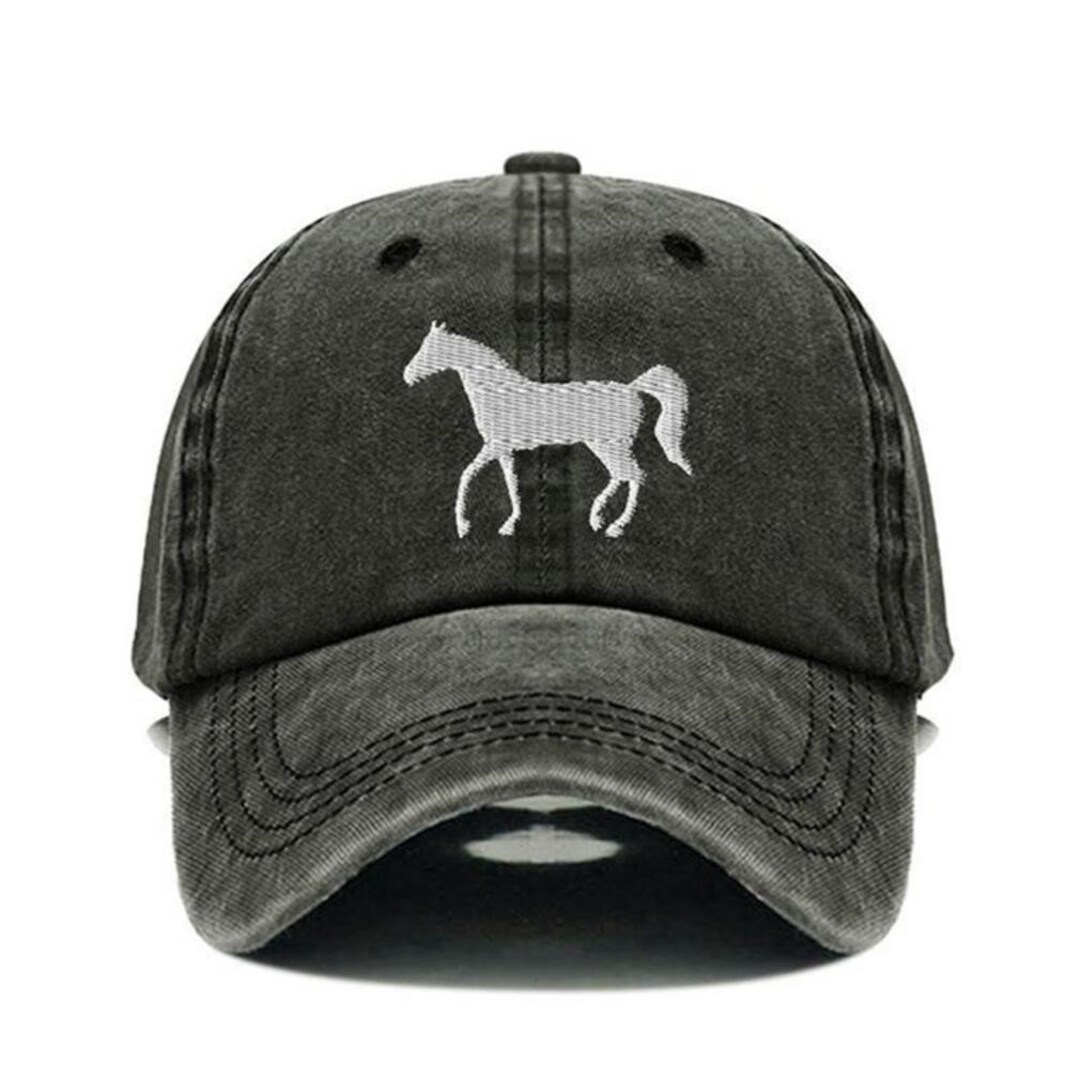 Embroidered Horse Baseball Cap Adjustable Dad Hat Etsy