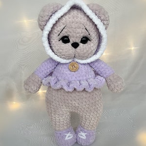 Amigurumi Teddy PDF Crochet Pattern Teddy in Hooded Hoodie Crochet Pattern image 6
