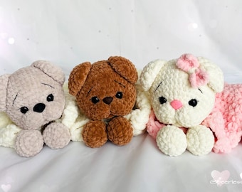 PDF crochet instructions cuddly blanket teddy crochet pattern