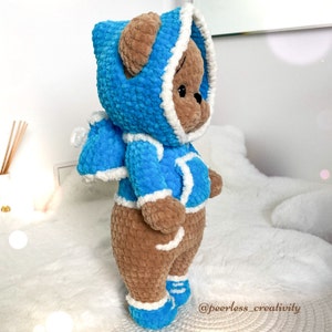 Amigurumi Teddy PDF Crochet Pattern Teddy in Hooded Hoodie Crochet Pattern image 5