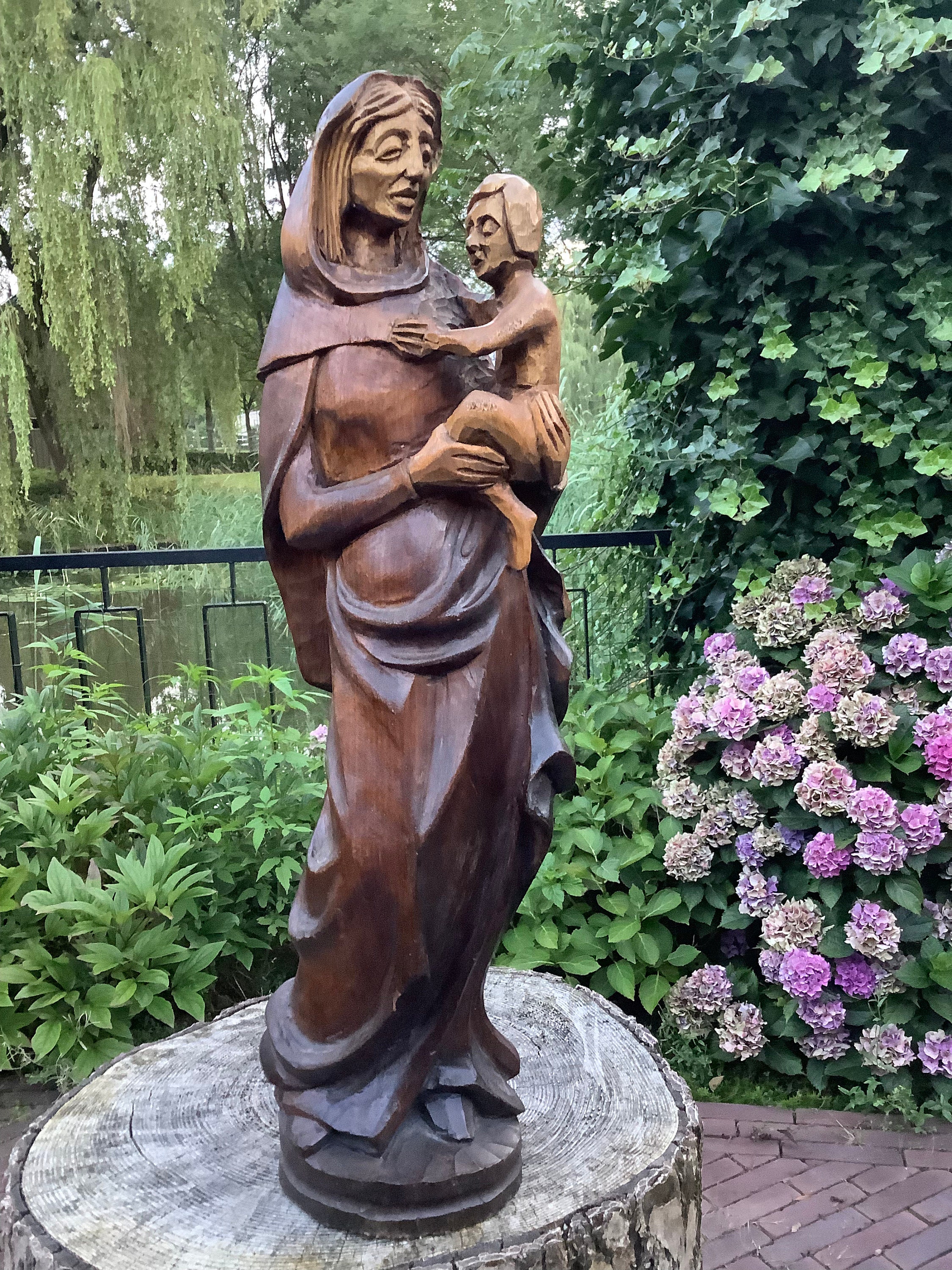 Beautiful Old Wooden Statue of Mary With Child - Etsy UK