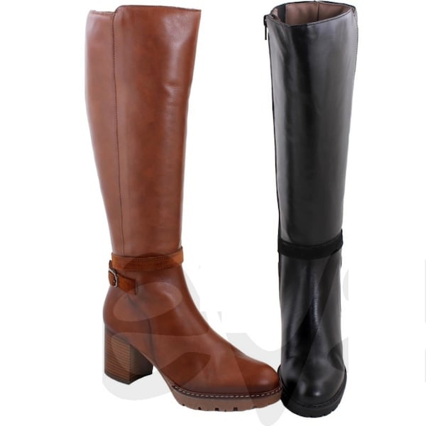 Knee High Boots, women leather boots, women winter boots, women black boots, women brown leather boots