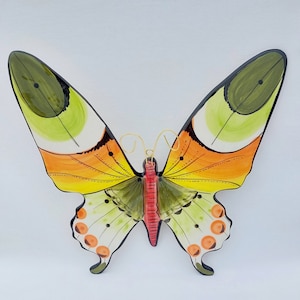 XL Ceramic Butterfly / Decorative Butterfly / Hand painted ceramic butterfly/ Butterfly wall decoration