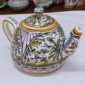 Ceramic Teapot/ Portuguese Ceramic Teapot/ Hand Painted Ceramic Teapot/  Gift for Her/ Teapot for two