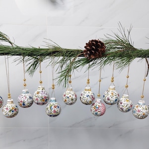 1X Weihnachtskugeln Ornamente handbemalt / handbemalte Keramik Weihnachtskugeln / portugiesische Keramik handbemalt / Weihnachtsgeschenke