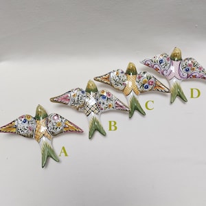 Ceramic swallow, Original Gifts, Portuguese ceramic swallow, Portuguese ceramics, Ceramic Wall Decor, Hand painted ceramic swallows,