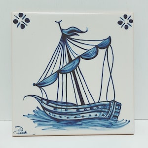 Hand Painted Decorative Tile, Portuguese Traditional Decor Tile, Portuguese tiles, Gift, Hand painted tiles