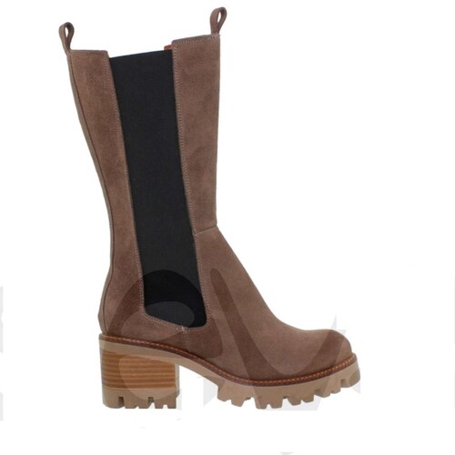 Women Boots, Mid Calf High Boots, Fur shops Boots, Winter Boots, Chunky Suede Boots