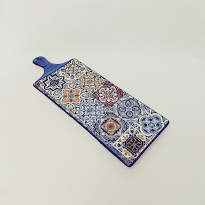 Appetizer Ceramic Tray / Tile Appetizer Table/ Serving Tray / Rectangular Tray / Portuguese Dinnerware /
