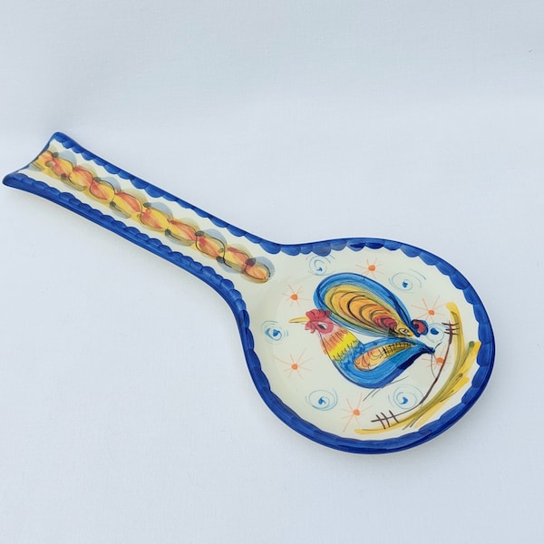 Ceramic Spoon Rest/ Traditional portuguese ceramic/ Hand painted ceramic/ Traditional ceramic for kitchen/ Gifts for chefs