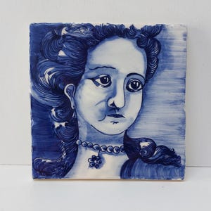 Wanddekoration, Wandkunst, Fliesenwandkunst, Keramik, Wanddekorkunst, Keramikfliesen, Geschenke für Weihnachten, Nachbildung der portugiesischen Fliese 18.Jahrhundert