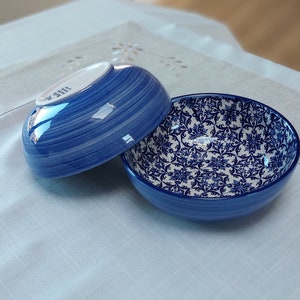 Keramische tegelset voor 2 kommen, Valentijnsdagcadeau, kom voor soep, kom voor ontbijtgranen, keramische kommen set, Portugese keramische tegelkommen