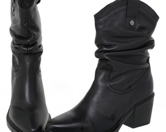 Botines mujer, botines cowgirl mujer, botines mujer estilo cowboy, botines mujer negros,