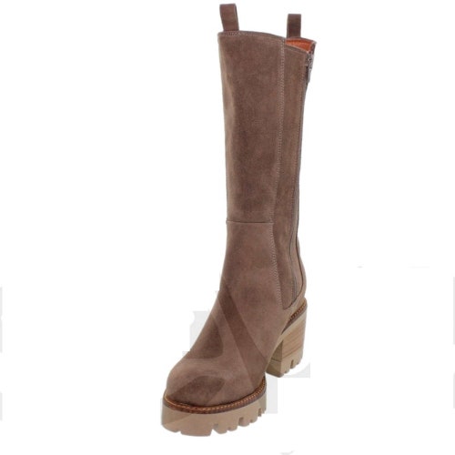 Women Boots, Mid Calf High Boots, Fur shops Boots, Winter Boots, Chunky Suede Boots