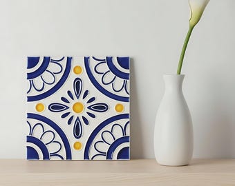 Portuguese Ceramic Tiles, Wall Art, Ceramic Tiles Hand Painted, Gifts for Christmas, Portuguese Art, Ceramics, Decorative Ceramic Tile