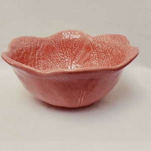 Cabbage salad bowl, Ceramic Cabbage leaf design plate, Large ceramic salad bowl, wedding gift