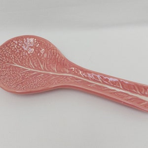 Ceramic Spoon Rest/ Ceramic Cabbage leaf design/ Traditional portuguese ceramic/  Traditional ceramic for kitchen/ Gifts for chefs